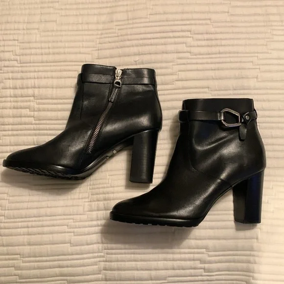 Lauren Ralph Lauren Women’s Black Laletta Leather Bootie Size 7.5B - Picture 3 of 14